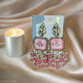 PINK LOVE PEARL JHUMKA